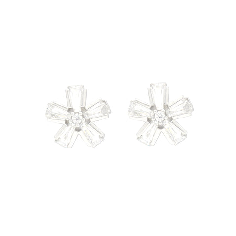 925 Sterling Silver Flower Stud Earrings for Women