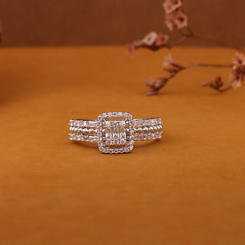 Princess-Cut Square Diamond  Ring