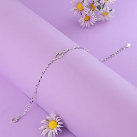 925 Sterling Silver Love Knot Bracelet For Girl