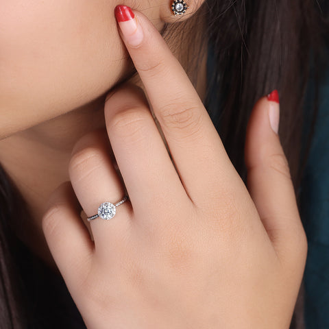 Silver Engagement Ring for Girl