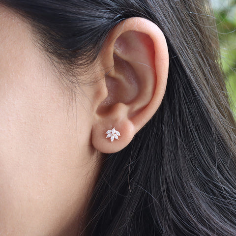 Crystal Flower Earrings For Women