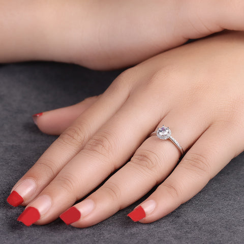 Silver Engagement Ring for Girl