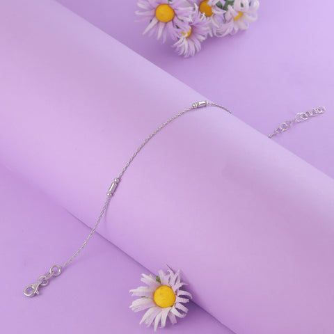 925 Sterling Silver Bead Chain Bracelet for Women