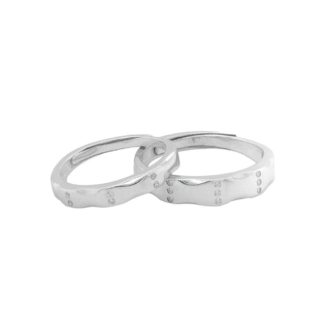 925 Sterling Silver Couple Ring Band