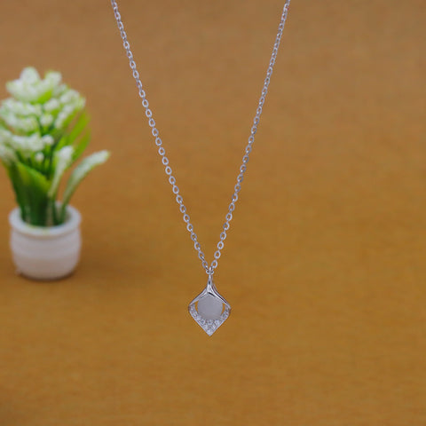 925 sterling silver seashell pearl pendant chain  for women