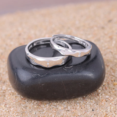 925 Sterling Silver Couple Ring Band