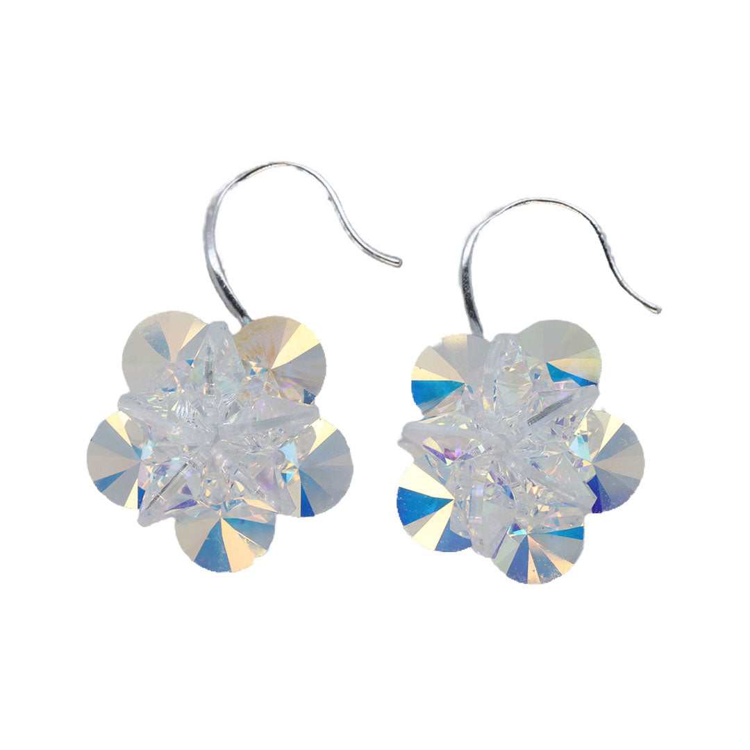 Snowflake earrings with Swarovski crystals – DKTDesigns