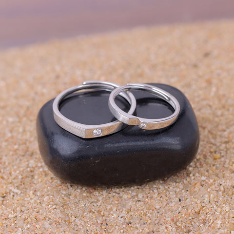 925 Sterling Silver coupal love ring