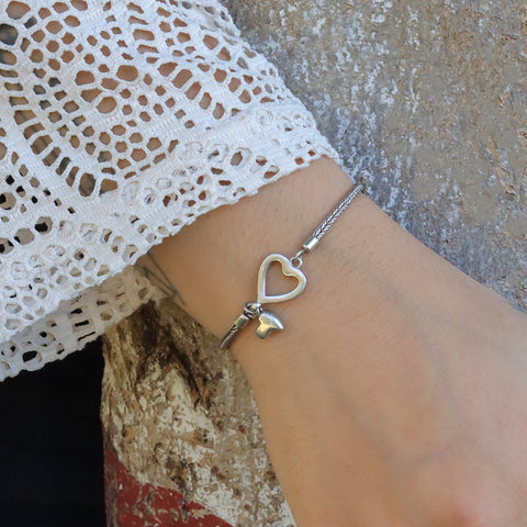 Silver Heart Bracelet