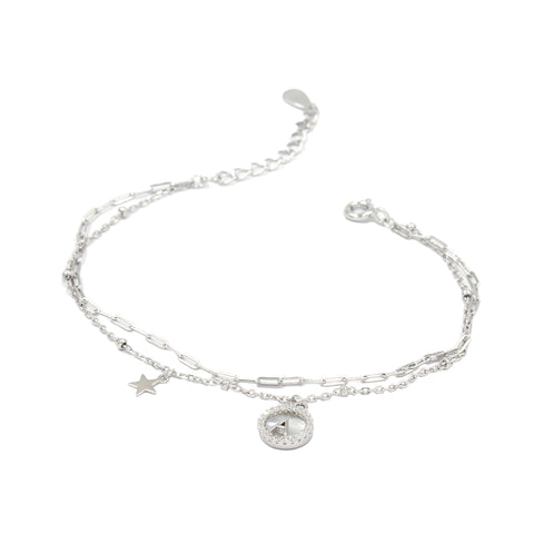 Silver Waterlily Charm bracelet