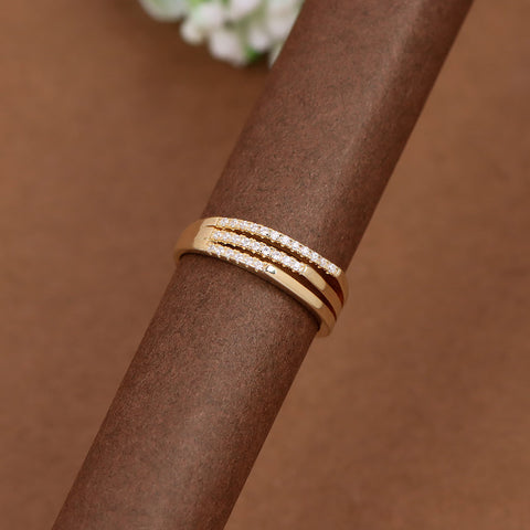 Gold plated Triple Layered  Adjustable Ring