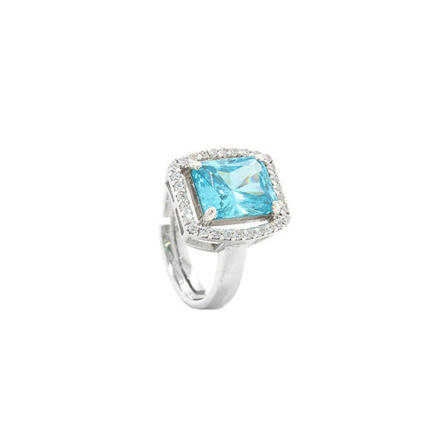 Daily Wear Blue Sapphire Silver  Ring for Her