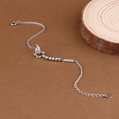 Modern Minimalist Silver Chain Bracelet