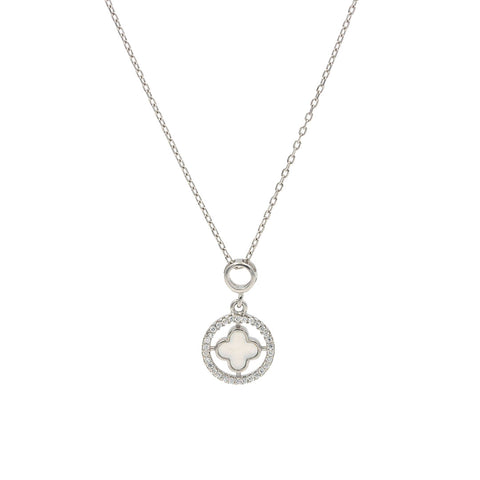 925 sterling silver clover pendant with chain
