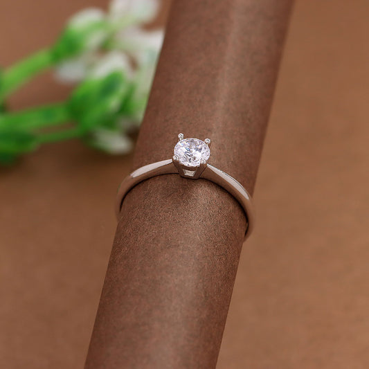 Silver High Stud Diamond Adjustable Ring