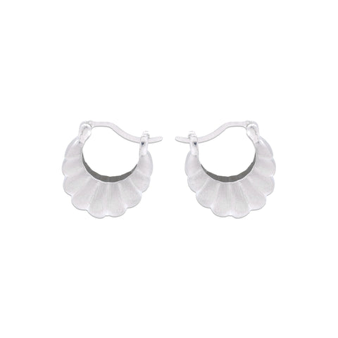 925 Sterling Silver Matte Hoop Earrings