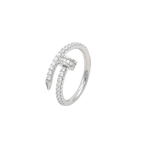 Silver Nailed Wrap Style Ring