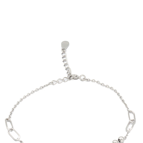 ERI 925 Silver Interlinked Chain  Adjustable Bracelet