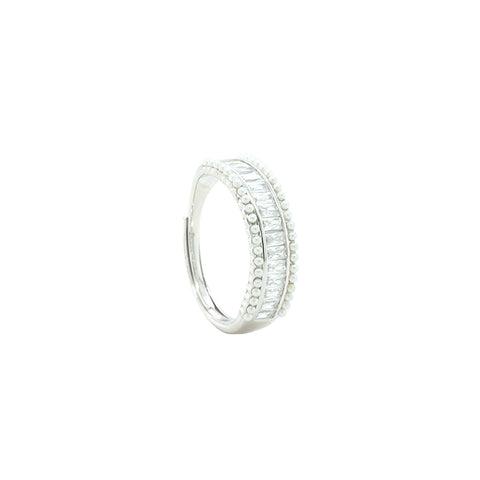CZ-Studded Band Finger Ring