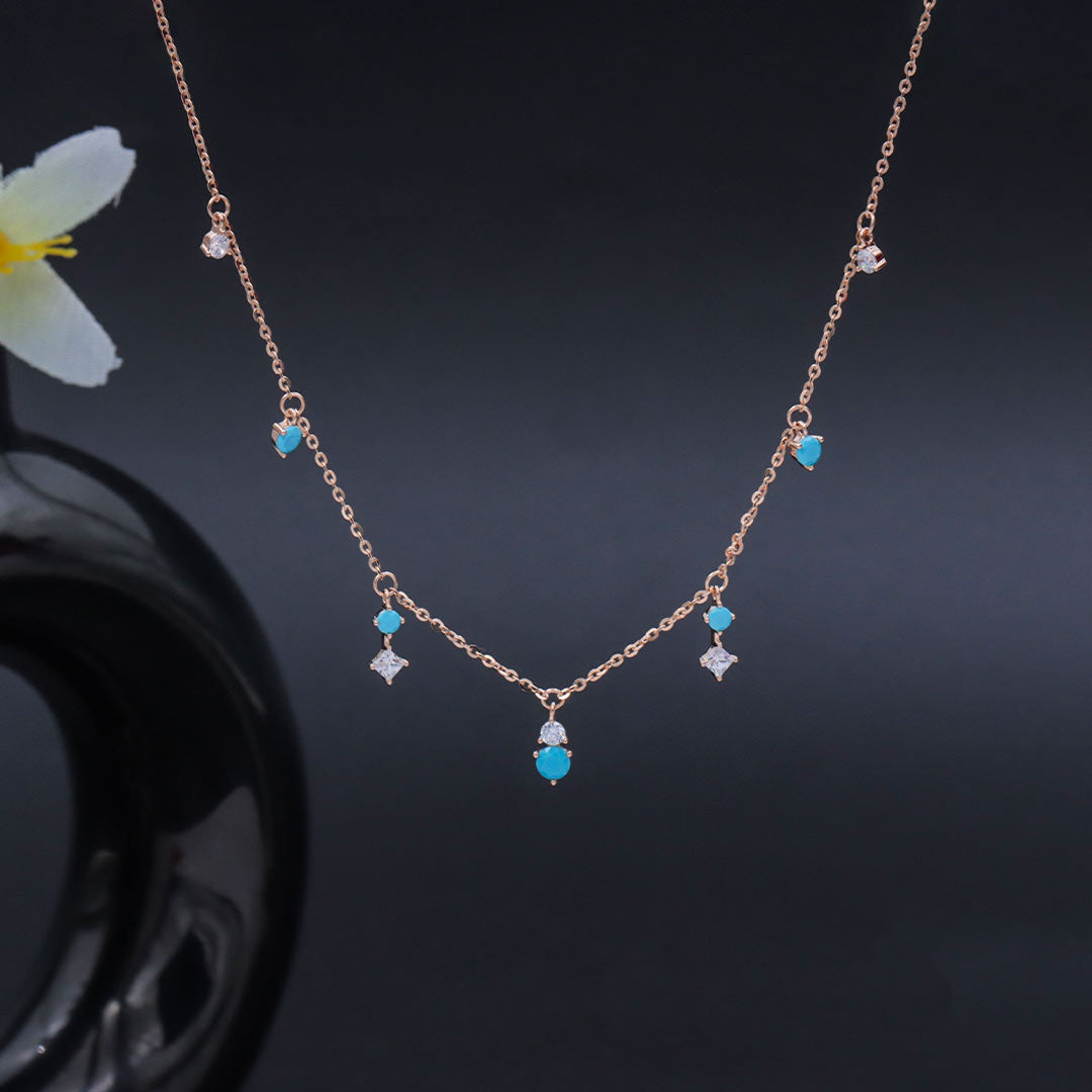 Rose Gold-Plated Charm Necklace