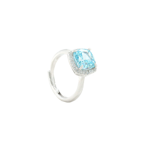 Blue Sapphire Square Ring
