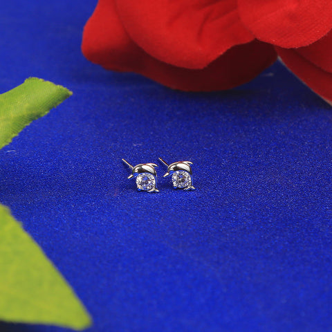 925 Sterling Silver Dolphin Earrings