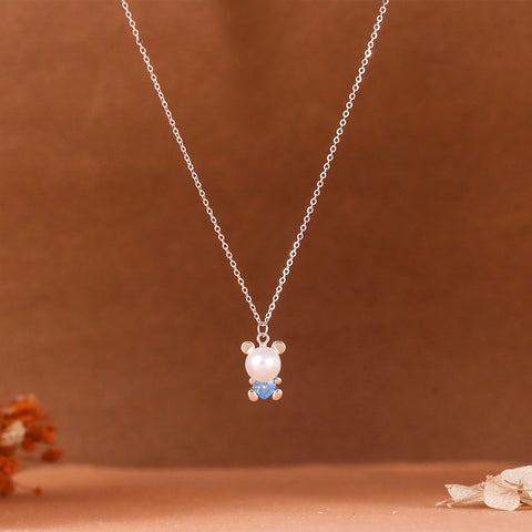 925 Silver teddy bear shape pendant with chain