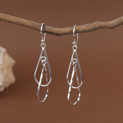 925 Sterling Silver Teardrop Drop Earrings