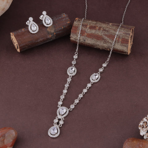 925 Sterling Silver  Necklace & Earrings Set