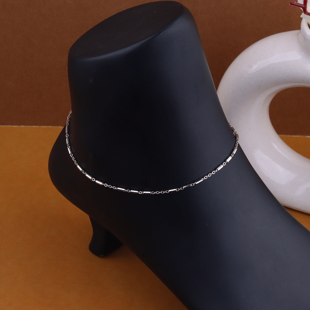 925 Silver Fancy Chain Anklet