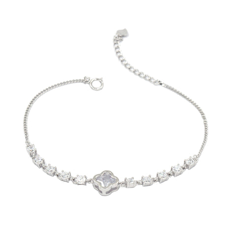 Silver Plated Stone Studded Bracelet