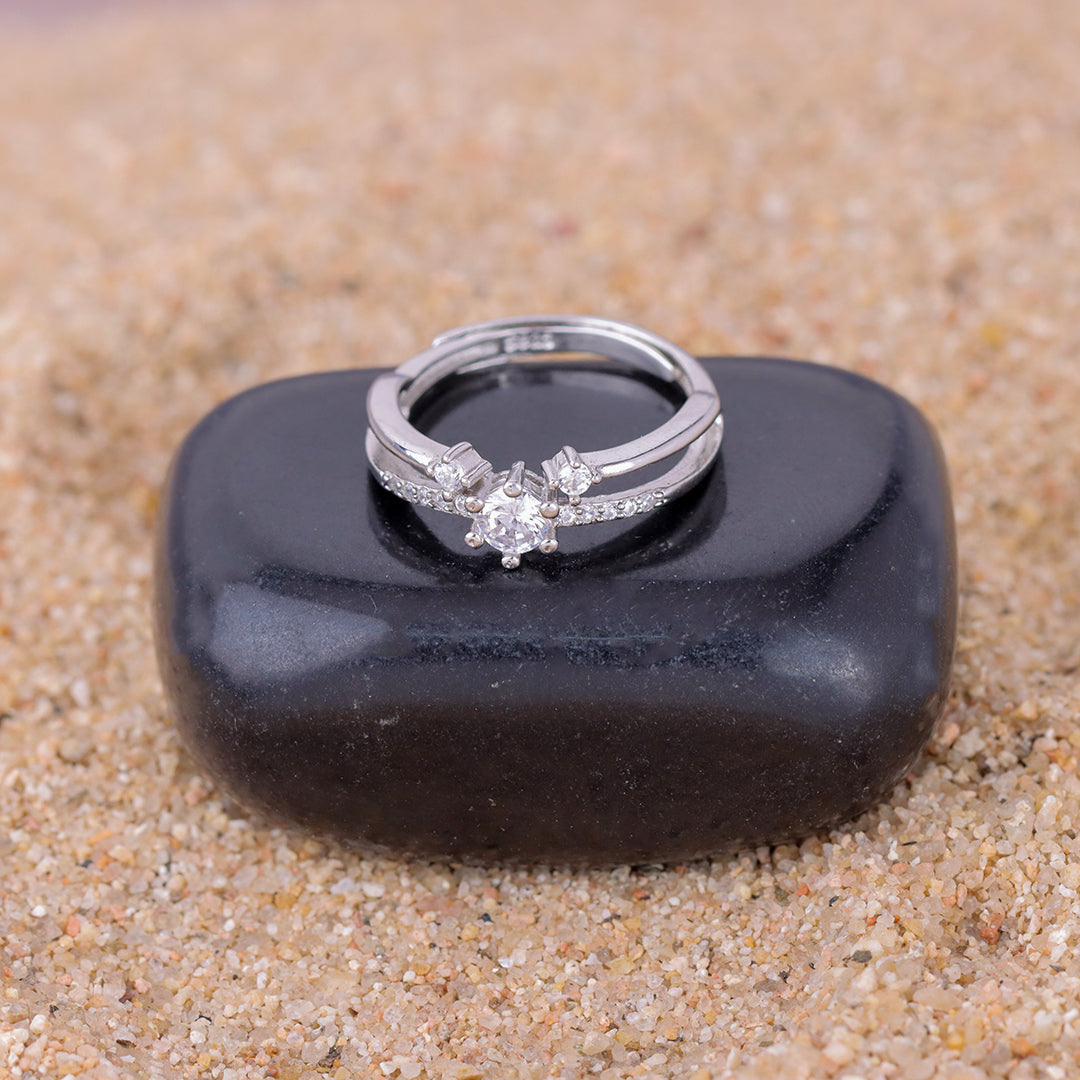 925 Sterling Silver Solitaire Ring for Women