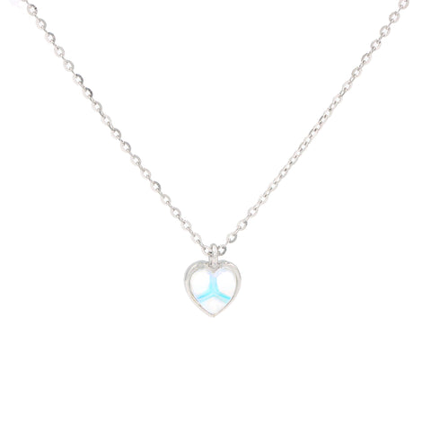 Heart Moonstone Pendant Chain