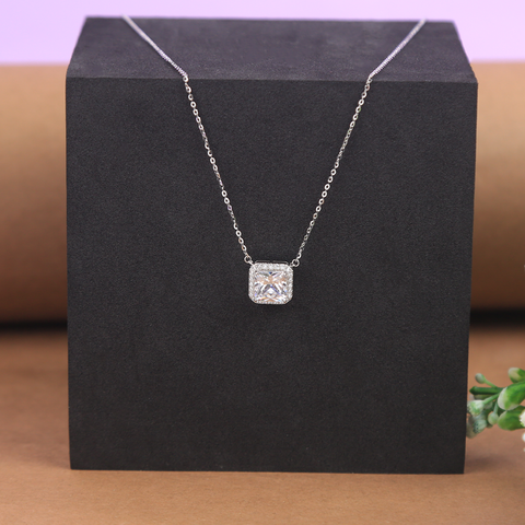 Silver Solitaire Squared Chain