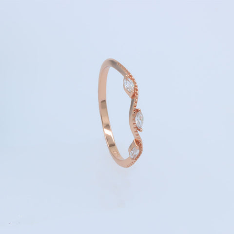 Rose Gold Curved Ring