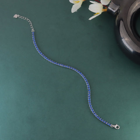 925 Sterling Silver  Sparkle Tennis Bracelet For Women