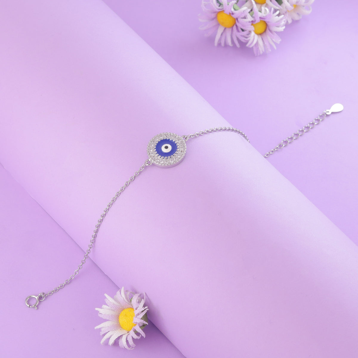 925 Sterling Silver Evil Eye Bracelet for Women