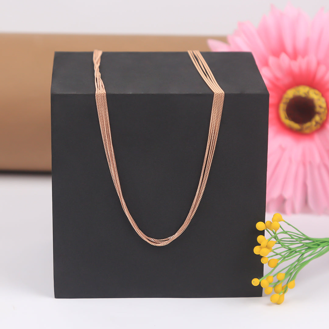 Rose Gold Multiple Lines Chain