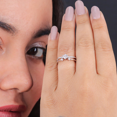 925 Sterling Silver Solitaire Ring for Women