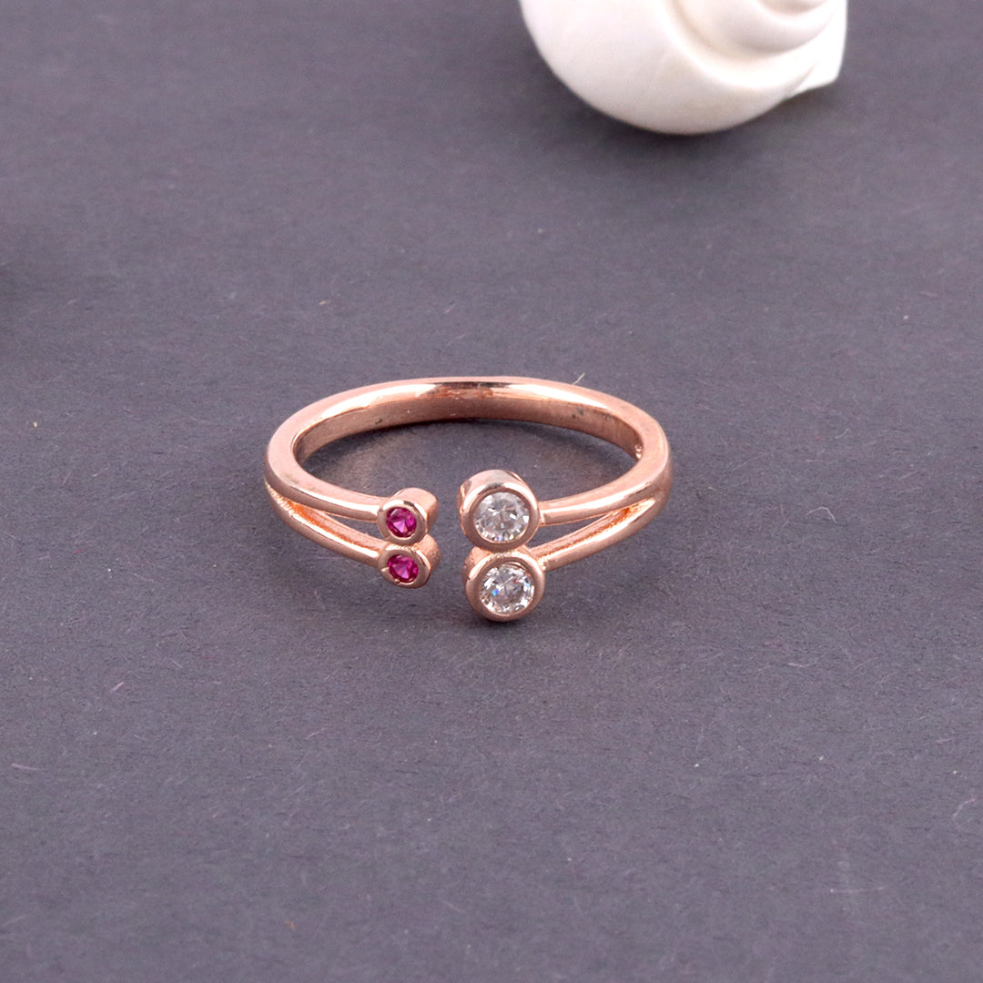 Adjustable Dual Stone Ring