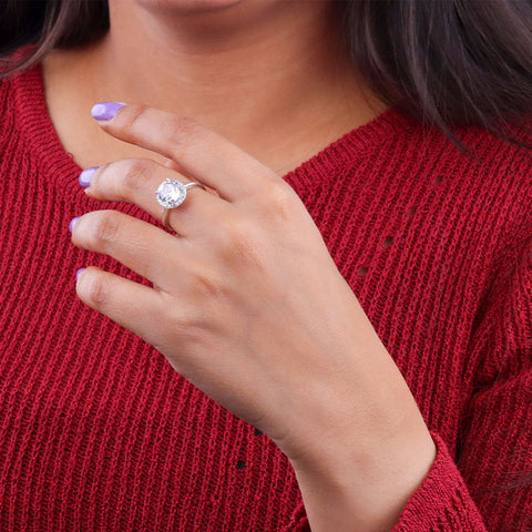 Silver Engagement Ring for Girl