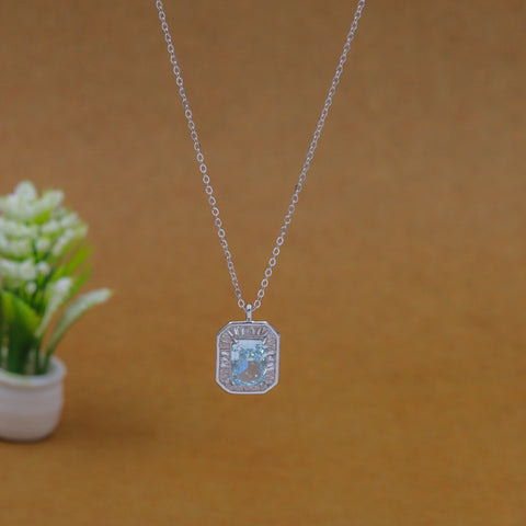 Blue Solitaire  Princess Nackless For Women