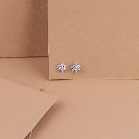 Crystal Flower Earrings For Women