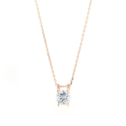 Rose Gold Hanging Diamond Pendant With Chain
