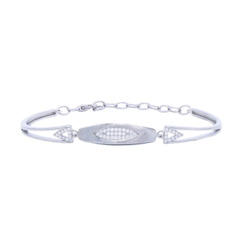 925 Silver  Ladies Kada Adjustable Bracelet
