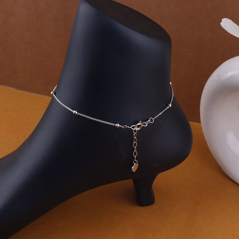 925 Silver Beads Anklet