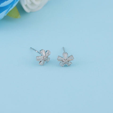 925 Sterling Silver Flower Stud Earrings for Women