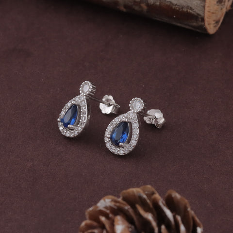 Eri Silvers Sapphire Sparkle Necklace & Earring Set