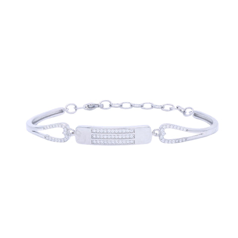 925 Silver Luxurious Kada  Adjustable Bracelet
