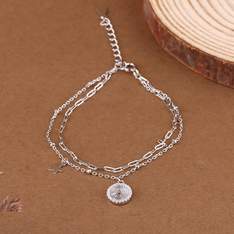 Silver Waterlily Charm bracelet